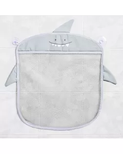 Сетка для хранения игрушек в ванной "Акула", цвет серый арт. СМЛ-147555-1-СМЛ0004513799