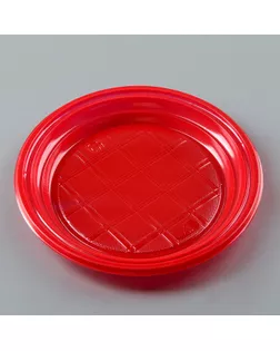 Тарелка десертная, d=16,5 см, цвет красный, 100 шт/уп арт. СМЛ-127080-1-СМЛ0004517801