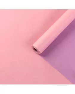 Бумага упаковочная крафт, двусторонняя, Розовый+Сиреневый, 0.72 х 10 м, 50 гр/м² арт. СМЛ-70290-1-СМЛ0004522969