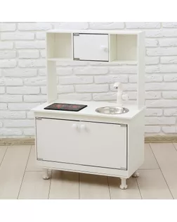 Игровая мебель «Кухонный гарнитур», световые и звуковые эффекты, цвет белый, интерактивная панель арт. СМЛ-108427-1-СМЛ0004524589