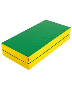 Мат 100 х 100 х 10 см, 1 сложение, винилискожа, цвет зелёный/жёлтый арт. СМЛ-71056-1-СМЛ0004545735