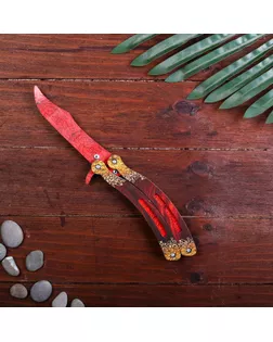 Сувенир деревянный «Нож бабочка, красный гранит» арт. СМЛ-73212-1-СМЛ0004576995