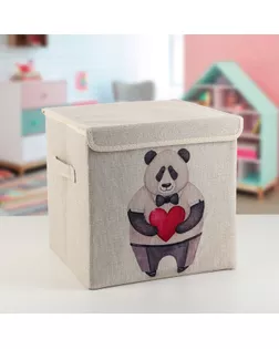 Короб для хранения 30×30×28,5 см «Влюблённая панда» арт. СМЛ-105172-1-СМЛ0004585626