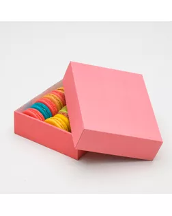 Коробка сборная, крышка-дно, розовая, 18 х 15 х 5 см арт. СМЛ-99119-3-СМЛ0004589006