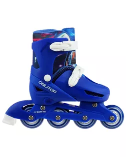 Роликовые коньки раздвижные, размер 30-33, колёса PVC 64 мм, пластиковая рама арт. СМЛ-146124-2-СМЛ0004605219