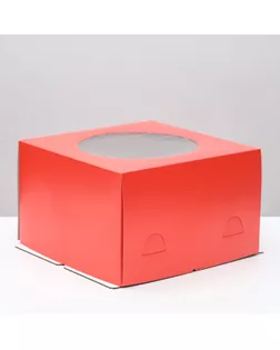 Кондитерская упаковка с окном, розовый, 30 х 30 х 19 см арт. СМЛ-98709-3-СМЛ0004638339