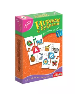 Настольная игра «Играем с буквами. Учимся читать» арт. СМЛ-54936-1-СМЛ0000465702