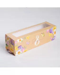 Коробка складная «8 марта» 18 х 5,5 х 5,5 см. арт. СМЛ-127260-1-СМЛ0004681435