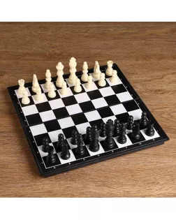 Игра настольная "Шахматы", доска пластик 31х31 см, король 8 см, пешка 3,8 см арт. СМЛ-147056-1-СМЛ0000468991