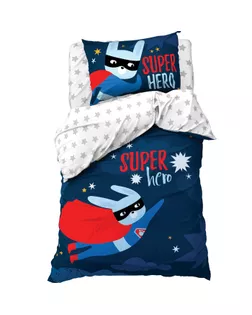 Постельное бельё «Этель» 1.5 сп Super hero 143*215 см, 150*214 см, 50*70 см -1 шт,100% хл, бязь арт. СМЛ-177057-1-СМЛ0004702793