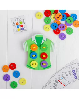 Развивающий набор шнуровка» Пришей пуговку» 4×18×16 см арт. СМЛ-79429-1-СМЛ0004704506