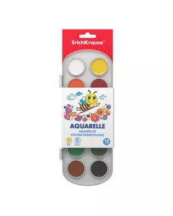 Акварель 12 цветов, ErichKrause, медовая, пластиковая коробка, без кисти, европодвес арт. СМЛ-188691-1-СМЛ0004716387