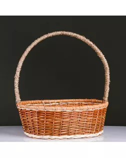 Корзина, 35х28х12/37 см, бамбук, лоза арт. СМЛ-76686-1-СМЛ0004724610