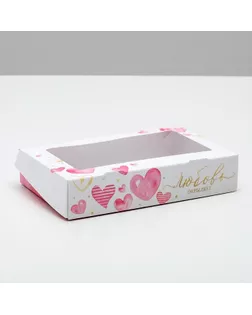 Коробка складная «Для любимых», 20 × 12 × 4 см арт. СМЛ-100249-1-СМЛ0004747435
