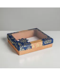Коробка подарочная «Море», 23.5 × 20.5 × 5.5 см арт. СМЛ-93972-1-СМЛ0004810412