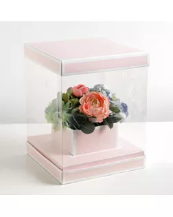 Коробка для цветов с вазой и PVC окнами складная Follow Your Dreams, 23 х 30 х 23 см арт. СМЛ-87013-1-СМЛ0004822237