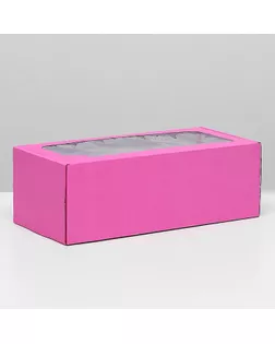 Коробка самосборная, с окном, белая, 16 х 35 х 12 см арт. СМЛ-98401-7-СМЛ0004832232