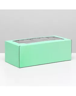 Коробка самосборная, с окном, белая, 16 х 35 х 12 см арт. СМЛ-98401-10-СМЛ0004832233