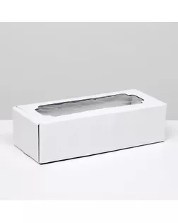 Коробка самосборная, с окном, белая, 32 х 13 х 9 см арт. СМЛ-90021-1-СМЛ0004832238