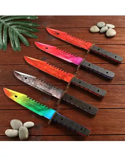 Сувенир деревянный нож 2 модификация, 5 расцветов в фасовке, МИКС арт. СМЛ-81071-1-СМЛ0004833291