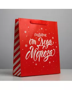 Пакет ламинированный вертикальный «Подарок от Деда Мороза», L 31 × 40 × 11,5 см арт. СМЛ-101476-4-СМЛ0004843281