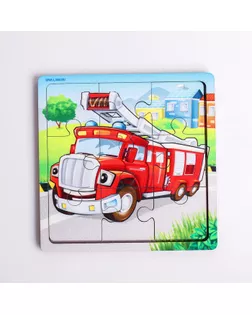 Пазл «Пожарная машина», 9 деталей арт. СМЛ-82374-1-СМЛ0004930532