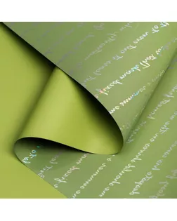 Плёнка для цветов "Письмо" 58см*5м, светло зелёный арт. СМЛ-119572-1-СМЛ0004951255
