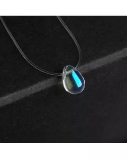 Кулон "На леске" капля, цвет радужный, 35см арт. СМЛ-85191-1-СМЛ0004996817