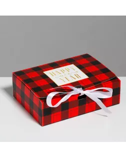 Складная коробка подарочная «Новый год», 31 × 24,5 × 9 см арт. СМЛ-101636-3-СМЛ0005004046