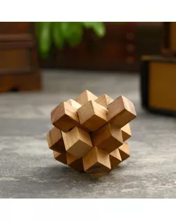 Головоломка из дерева "Крест" 9 частей 8х8х8 см арт. СМЛ-116953-1-СМЛ0005013824