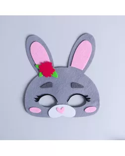 Маска карнавальная "Зайка" фетр арт. СМЛ-91936-1-СМЛ0005048543