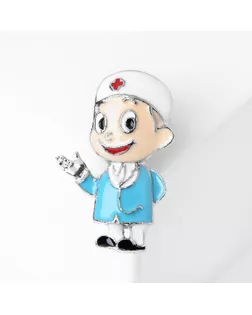Брошь "Доктор", цветная в серебре арт. СМЛ-121931-1-СМЛ0005049677