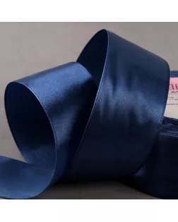 Лента атласная, 40 мм × 23 ± 1 м, цвет тёмно-синий №38 арт. СМЛ-111276-3-СМЛ0005052145