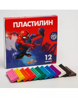 Пластилин 12 цветов 180 г «Супергерой», Человек-паук арт. СМЛ-197817-1-СМЛ0005059061