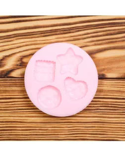 Молд силикон "Печеньки" 2,2 х 2,2 см МИКС арт. СМЛ-121676-1-СМЛ0005070474