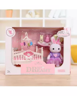 Набор игровой "Зайчик" с кроваткой, с аксессуарами , микс арт. СМЛ-107031-1-СМЛ0005078249