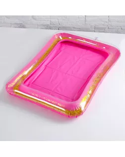 Надувная песочница с блёстками, 60х45 см, цвет ярко-розовый арт. СМЛ-122049-1-СМЛ0005088598