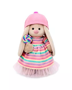 Мягкая игрушка «Зайка Ми» в полосатом платье с леденцом, 32 см арт. СМЛ-106240-2-СМЛ0005099430