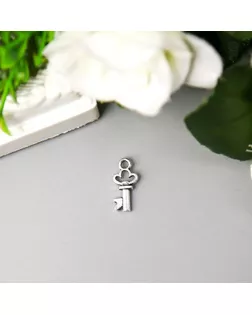 Декор для творчества металл "Маленький ключик" серебро 1,5х0,7 см арт. СМЛ-94565-1-СМЛ0005110508