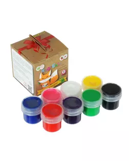 Краски пальчиковые набор 8 цветов х 20мл, ARTEVIVA №1 Классический, 160 мл (улучшенная формула), 3+ арт. СМЛ-218086-1-СМЛ0005115570