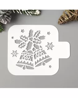 Трафарет пластик "Колокольчики" 9х9 см арт. СМЛ-38574-1-СМЛ0005120558