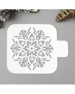 Трафарет пластик "Снежинка" 9х9 см арт. СМЛ-38583-1-СМЛ0005120567