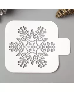 Трафарет пластик "Большая снежинка" 9х9 см арт. СМЛ-38584-1-СМЛ0005120568