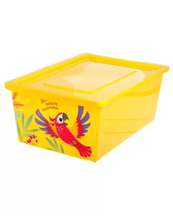Ящик универсальный для хранения с крышкой, объем 30 л, цвет жёлтый арт. СМЛ-87223-1-СМЛ0005122422