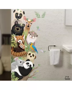 Наклейка пластик интерьерная "Редкие звери" 30х90 см  набор 2 листа арт. СМЛ-207645-1-СМЛ0005139584