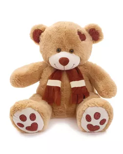 Мягкая игрушка «Медведь Тони с шарфом» кофейный, 90 см арт. СМЛ-108627-1-СМЛ0005155069