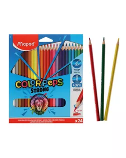 Купить Карандаши 24 цвета Maped Color Peps Strong пластиковые, повышенной прочности, европодвес арт. СМЛ-177787-1-СМЛ0005163633 оптом в Набережных Челнах