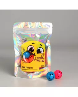 Мячи каучук «Не лопни от счастья» 10шт, d=2,5 см арт. СМЛ-124565-1-СМЛ0005166409