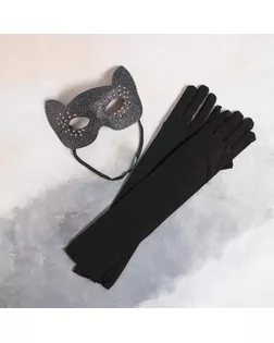 Карнавальный набор «Элегантная кошка» маска, перчатки арт. СМЛ-131255-1-СМЛ0005169398