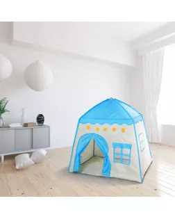Палатка детская игровая «Домик» голубой 130×100×130 см арт. СМЛ-123380-1-СМЛ0005202421